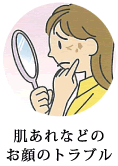 肌あれなどのお顔のトラブル